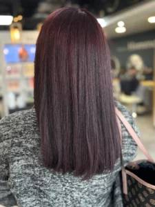 Photo d'un résultat de prestation coloration